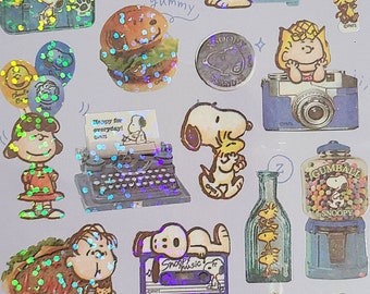 Funny Snoopy Bling Deco Sticker (1 Sheet)