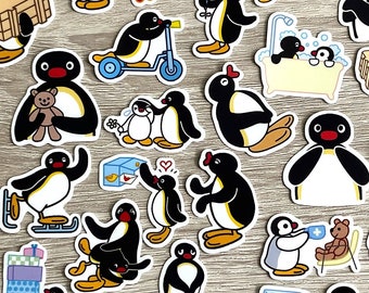 Cute Pingu Penguin Deco Sticker, 40 pcs (No.176-03)