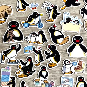 Cute Pingu Penguin Deco Sticker, 40 pcs (No.176-03)