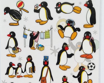 Cute Pingu Penguin Deco Sticker