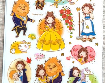 Beauty And The Beast Deco Sticker (1 sheet)