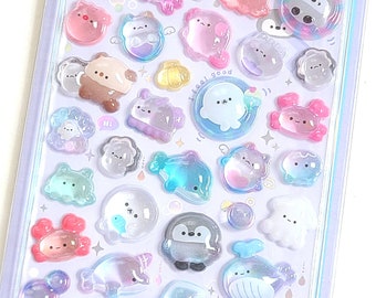 3D BONBON DROP Seal Deco Sticker (1 sheet)