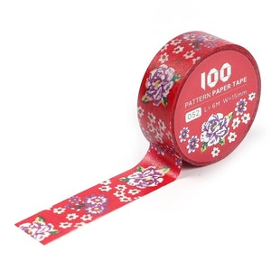 Washi-afplaktape bloemen (6 m)
