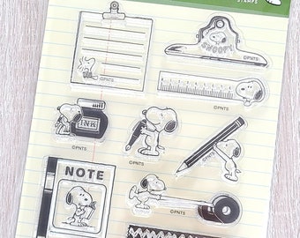 Kodomonokao Snoopy Stationery Clear Stamp (1 set)