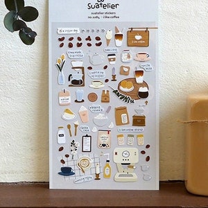 Pegatina "Me gusta el café" de Suatelier (1 hoja)