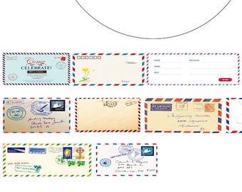 Vintage Style Envelope Washi Tape (15mm X 5M)