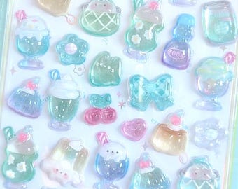 1枚 | カミオ×ディズニー | プチドロップ 3Dジェルシール | トイ