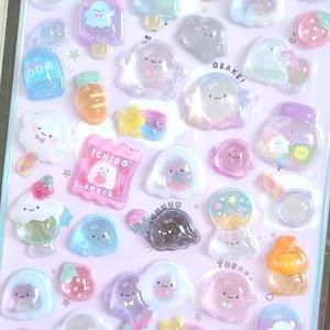 3D Hartharz BONBON DROP Deko Sticker (1 Blatt)