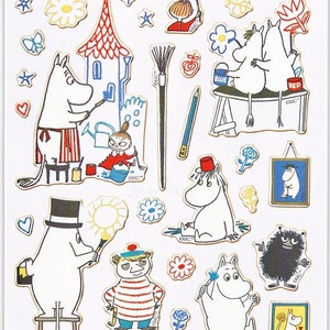 Moomin Characters Hallmark - Happy in Nature bladgoud decosticker - geel