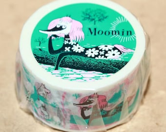 Nastro adesivo washi con personaggi Moomin (30 mm X 15 M)