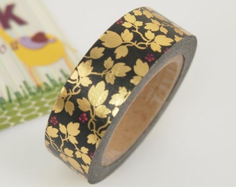 Golden leaf pattern Washi Tape (10M)