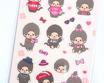 Monchhichi Deco Sticker (1 Sheet)