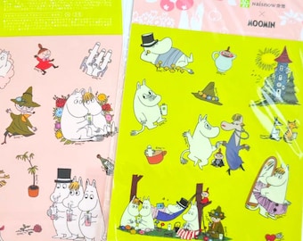 11 Pc | S&C X Moomin | Sakura Big Die Cut Clear Stickers | Moomin