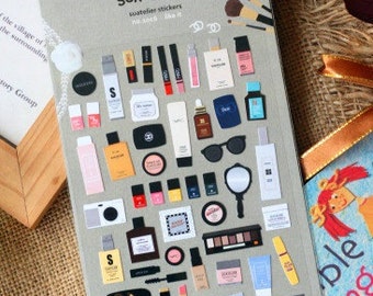 Make Up / Cosmetics Paper Sticker (1 sheet)