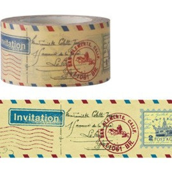 Antique Postmark Washi Tape (25mm X 10M)