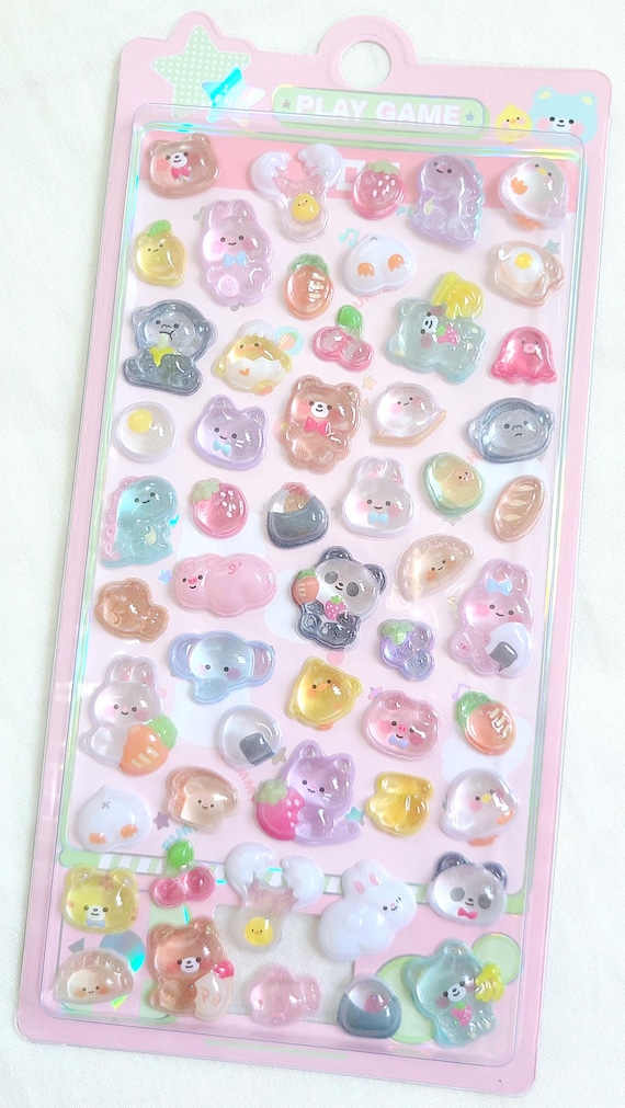 3D BONBON DROP Seal Deco Sticker (1 Sheet) - Etsy