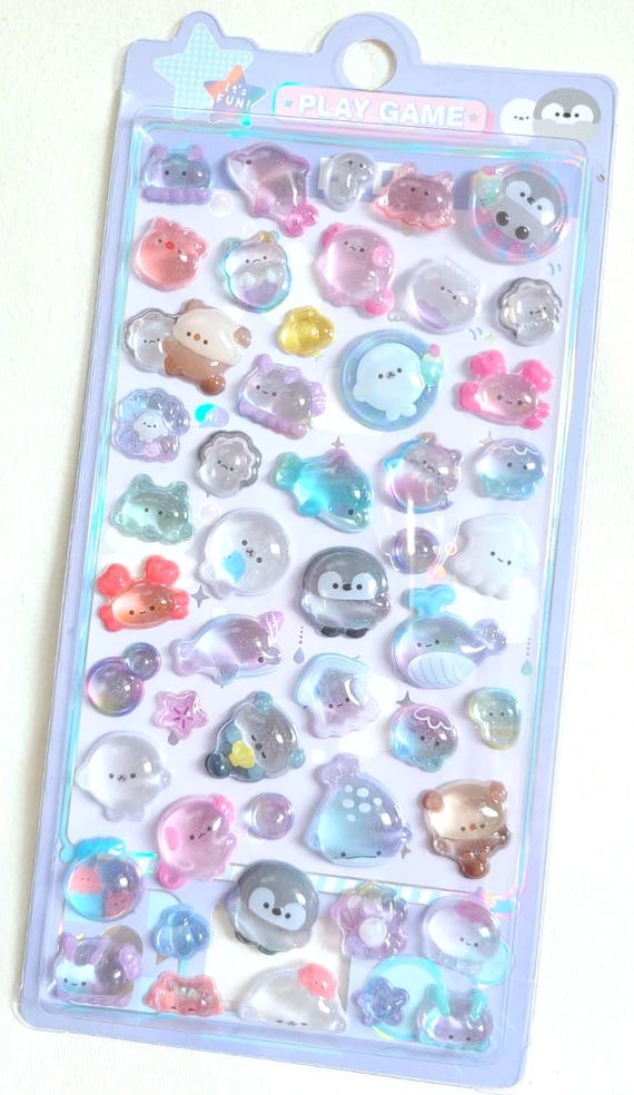 3D BONBON DROP Seal Deco Sticker (1 Sheet) - Etsy