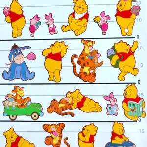Pegatina decorativa de Winnie the Pooh (fabricada en Japón, 4 tamaños)