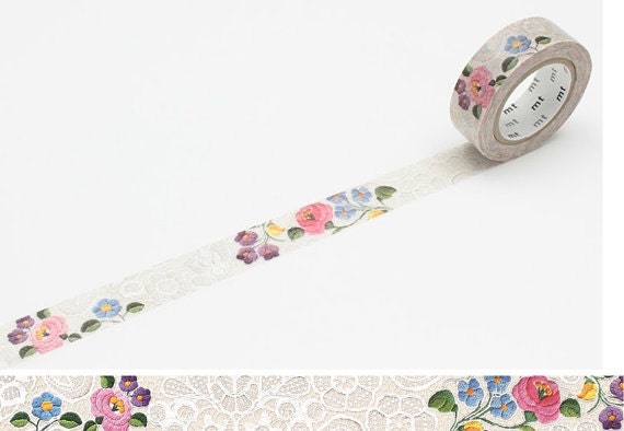 MT Washi Masking Tape 15mm x 10m MTEX1P102 Little Flowers