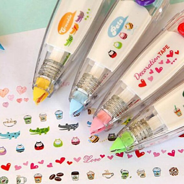 Decoration Tape Deco Pen - Cafe / Coffee (6mm X 4M)