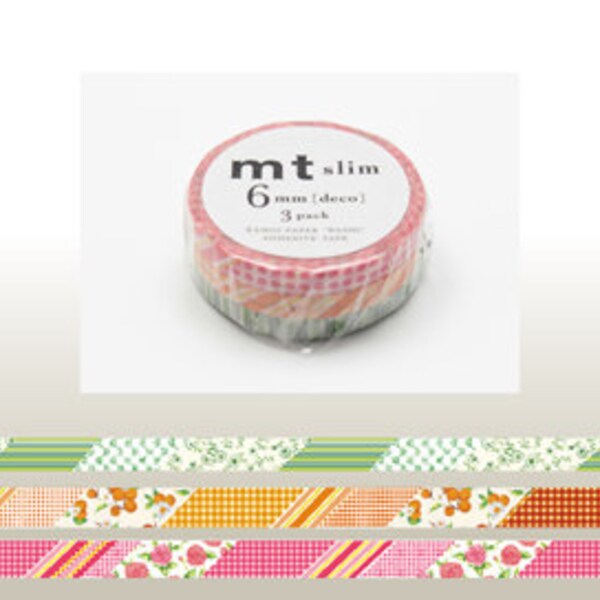 3 rolls mt slim deco D washi tape (6mm X 10M) - MTSLIM19