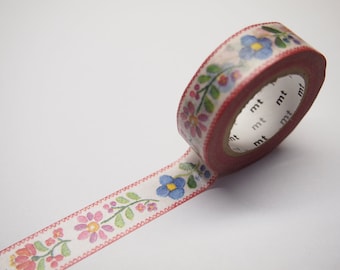 mt Flower Embroidery Washi Masking Tape (10M)