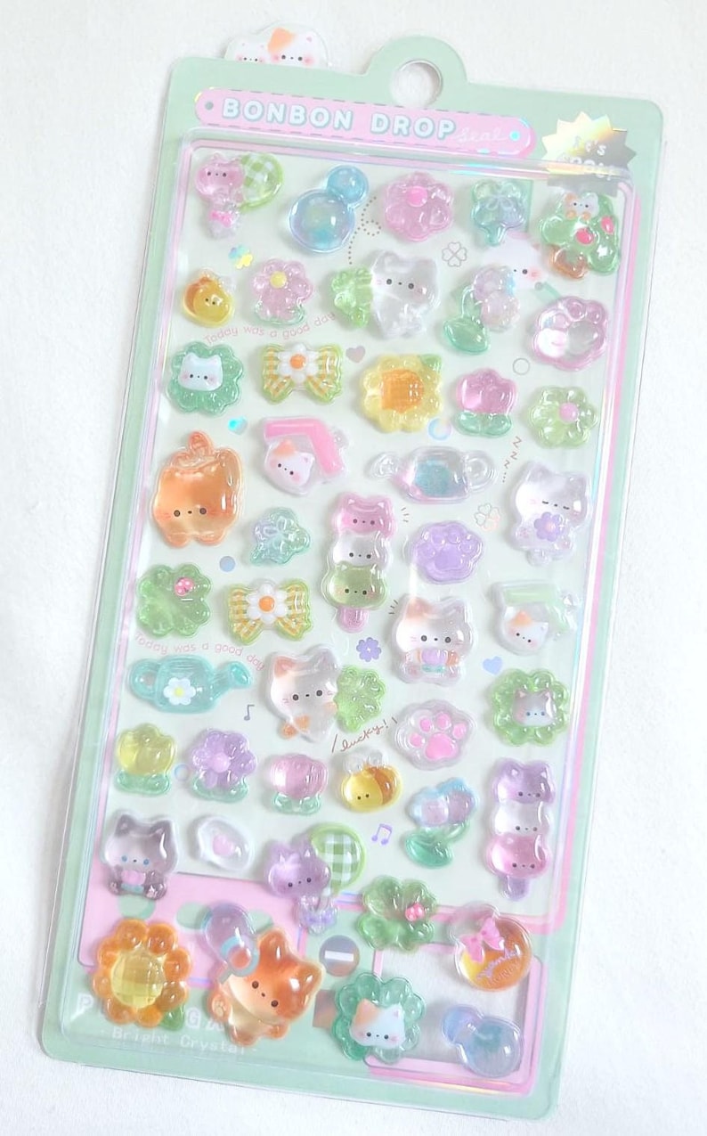 3D BONBON DROP Seal Deco Sticker (1 Sheet) - Etsy