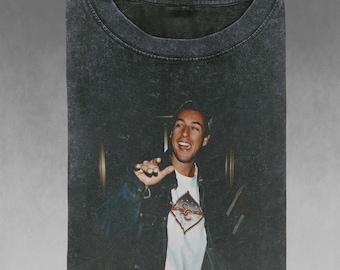 Vintage Adam Sandler-grafisch T-shirt, filmshirt jaren 90