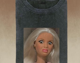 Vintage 90s Doll Face Meme Shirt Trendy, Weird Shirt, Sarcastic, Specific Shirt Graphic Summer Fun Unique Doll Shirt