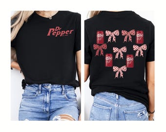 Vintage Floral Dr Pepper Can T-Shirt, Cottagecore Soda Tee