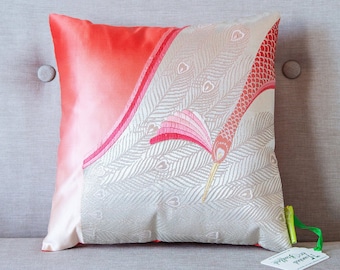 Vintage Kimono Silk Cushions Bolsters Wool Pillows and Throws 1,709 For