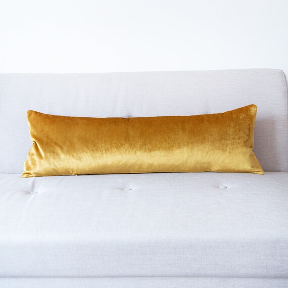 long gold pillow