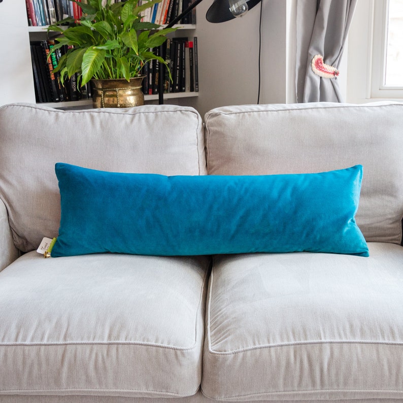 Extra Long Bolster Pillow Orange Silk Daybed Cushion Etsy