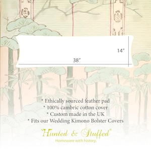 Bolster feather cushion pad custom 14 x 38 inches -for our silk wedding kimono bolster covers