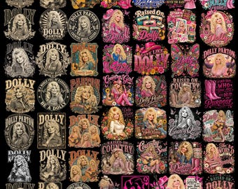 75+ Dolly Parton PNG Bundle, Country Music Queen PNG, Cowgirl Shirt Design, What Would Dolly Do PNG, Western Sublimation, Digital Download