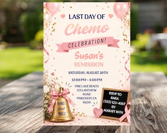Last Day Of Chemo Cancer Remission Celebration Party Invitation