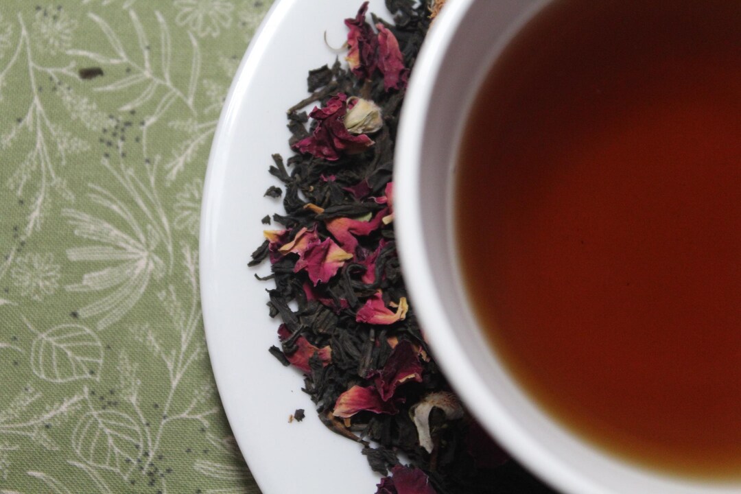 Raven Rose Black Tea - Black Tea With Rose Petal (1.2 Oz Loose Leaf) - Etsy