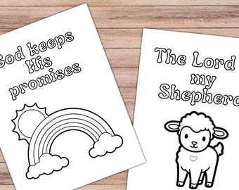 Printable Bible Verse Coloring Pages for Kids, Christian Homeschool Activity (PDF)