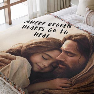 Christian Cotton Woven Blanket, bringing comfort in moments of brokenness for Families