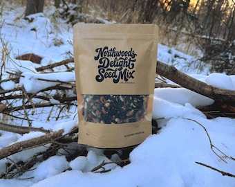 Northwoods Delight Bird Seed Mix or DIY Seed Cake Kit 16 oz Premium Minnesota Blend Make Your Own Bird Treats Gift for Bird Lovers