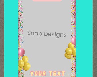 Superposición de 360 grados para stand de cumpleaños / Descarga digital / 1080x1920