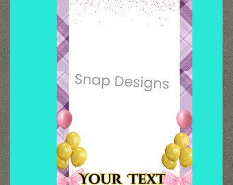 Superposición de 360 grados para stand de cumpleaños / Descarga digital / 1080x1920