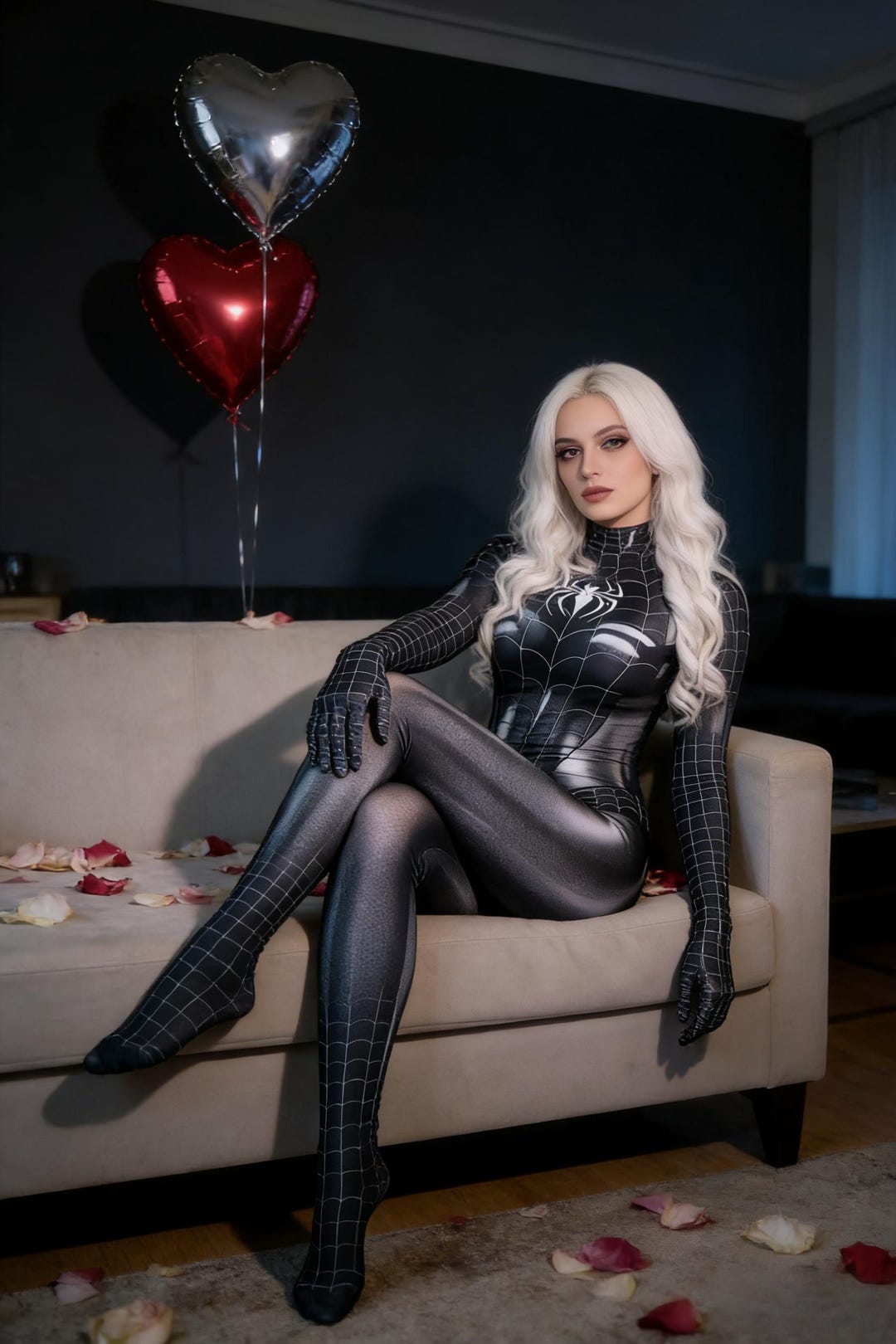 Gothic Bloodyblack Spider Web Bodysuit Costume - Shiny Form-fitting Superhero Lingerie Outfit，customize Personal Tags or Names - Etsy.de
