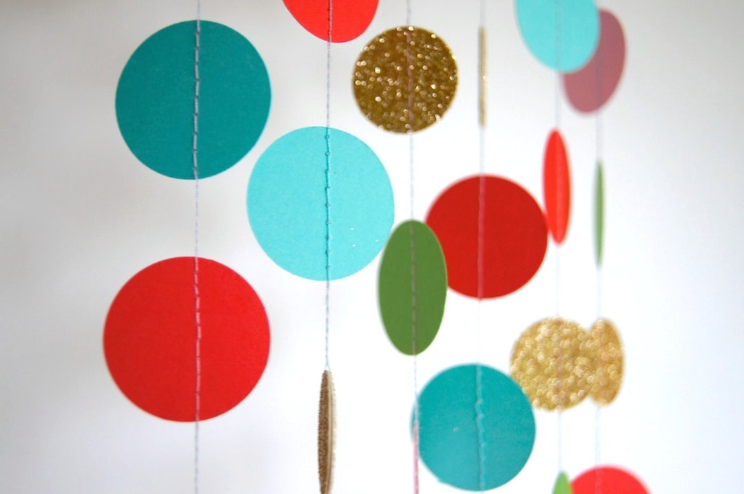 Multicolor Circle Garland, Custom Colors - Etsy