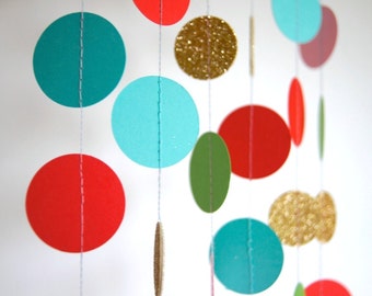 Multicolor Circle Garland, Custom Colors