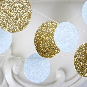 Gold and Blue Garland, Bridal Shower, Baby Shower, Party Decorations, Birthday Decoration image 5