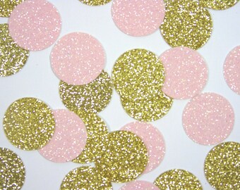 Glitter Confetti, Gold and Pink, Gold and Blush Table Decoration