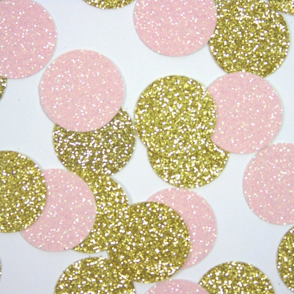 Glitter Confetti, Gold and Pink, Gold and Blush Table Decoration