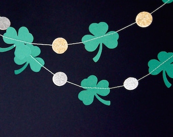 Shamrock Paper Garland, St. Patrick's day Party Decorations