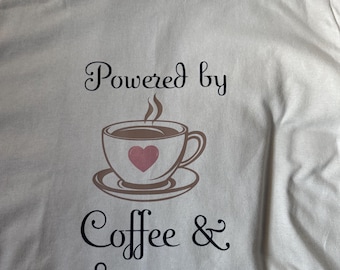 Powered by Coffee & Sarcasm Shirt | Funny Coffee Lover Tee | Sarcastic Graphic T-Shirt | Unisex Soft Tee